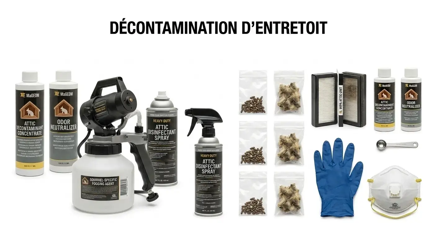 Nettoyage et décontamination de fientes de pigeons
