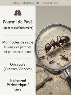 Fiche technique et identification de la fourmi de pavé Tetramorium caespitum